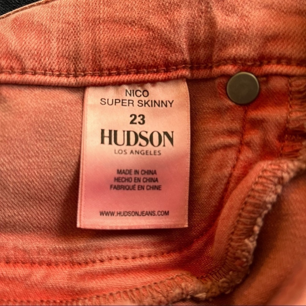 NWT Hudson Jeans Nico Mid Rise Super Skinny red Jeans - Picture 10 of 11